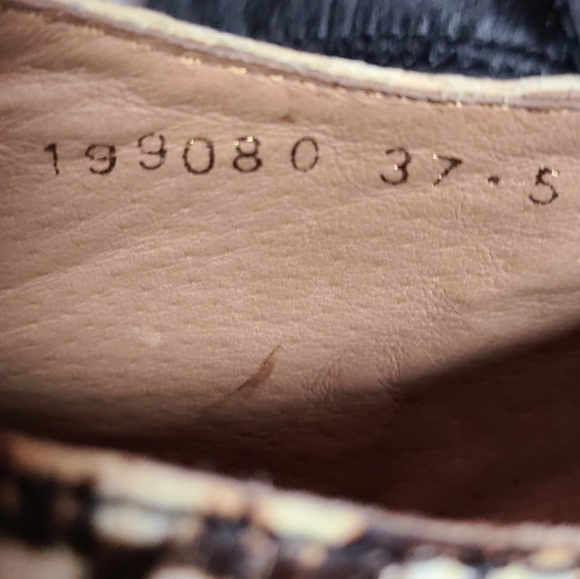 Leather Shoes With Black Fur Toe With Brown Fur Size 7.5 by All B… - Picture 7 of 11